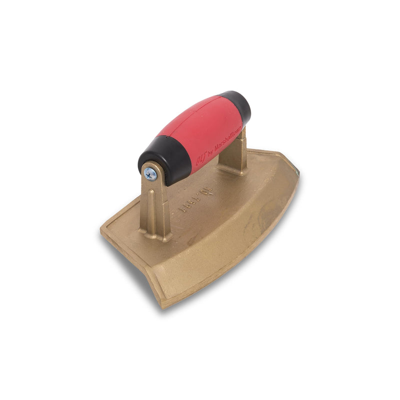 MARSHALLTOWN QLT Bronze Chamfer Tube Concrete Hand Edger, 23 7/8 Inch Tube Diameter, Soft Grip Handle, 7597 One Size