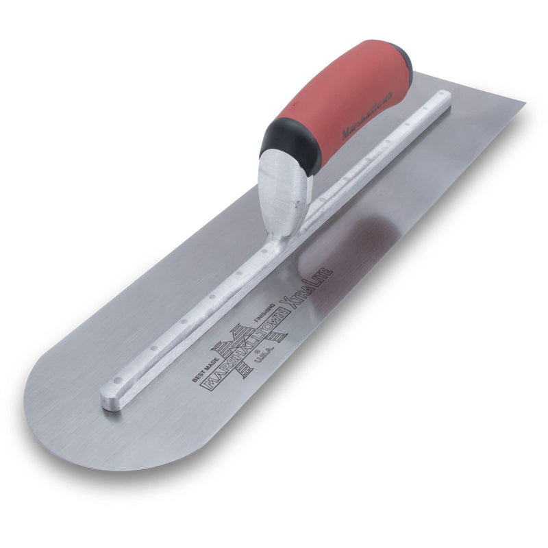 MARSHALLTOWN Rounded Front Finishing Trowel, 20 x 4 Inch Steel Blade, Assembled in USA, MXS20RED 20Inch