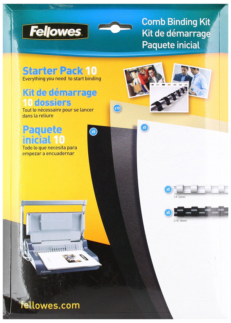 Fellowes Comb Binding Starter Kit, 10 Pack (5290101)