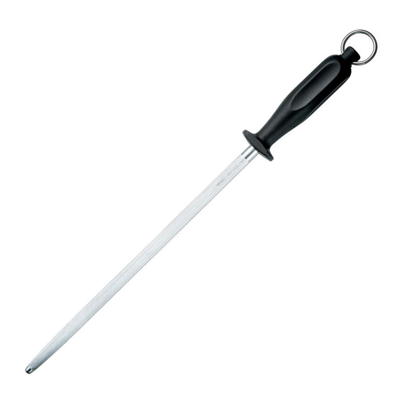 Victorinox Round Finecut Butcher Sharpening Steel, Black/Silver, 30 x 5 x 5 cm
