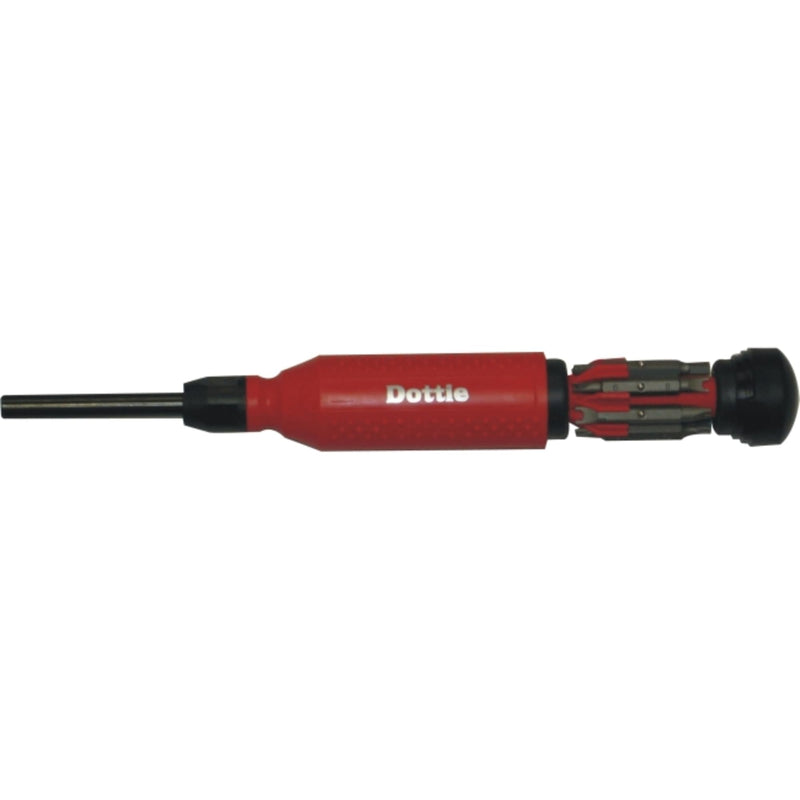 L.H. Dottie D151TP Tamper Proof 15 in 1 Screwdriver, Red Cap/Black Body
