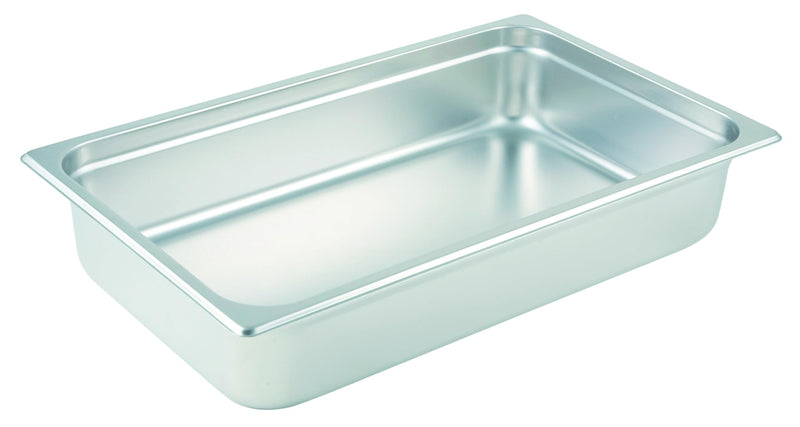 Winco Anti-Jamming Steam Pan, Full-Size x 4-Inch,Stainless Steel,Medium 4" Deep