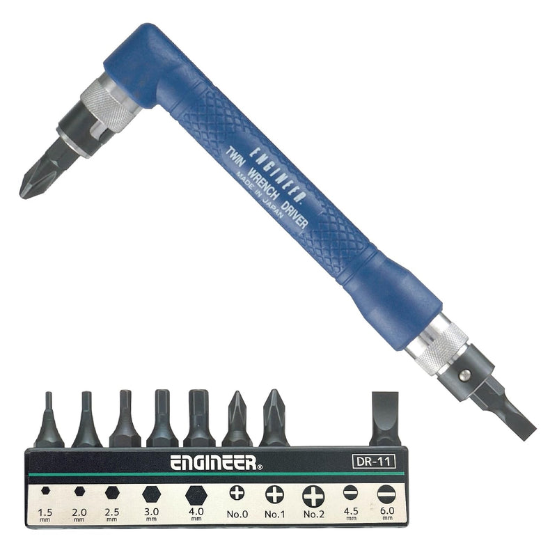 ENGINEER DR-07 Engineer Twin Wrench Screwdriver Set, 10 Bits 先端サイズ:#2,1,0/-4.5, 6/六角1.5, 2, 2.5, 3, 4