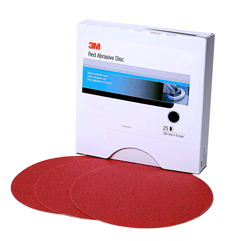 3M Hookit Red Abrasive Disc, 01224, 6 in, 100+ Grit No Hole, Pack of 50 for Auto, Primer, E-Coat Sanding Grade :P120 Number of Holes :No Holes Diameter: 6