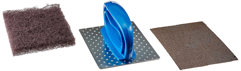 3M Scotch-Brite Professional Griddle Pad Holder Kit, 4 X 5.25, Blue/Steel, 1 Set