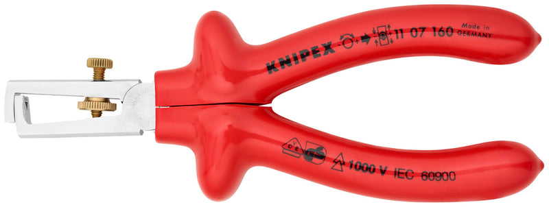KNIPEX - 11 07 160 Tools - End-Type Wire Stripper, Dipped, 1000V Insulated (1107160)