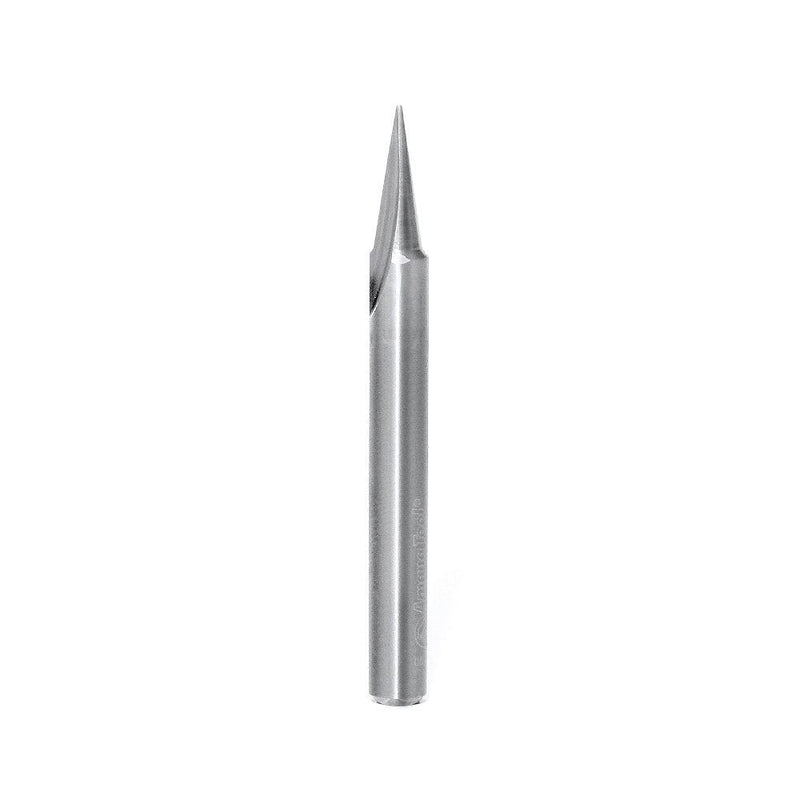 Amana Tool - 45783 Solid Carbide Carving Liner 18 Deg x 1/4 Dia x 5/8 x 1/4" Shank x 1
