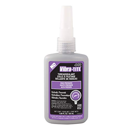 Vibra-TITE - 44050 440 Hydraulic and Pneumatic Anaerobic Thread Sealant, 50 ml Bottle, Purple 50 milliliters