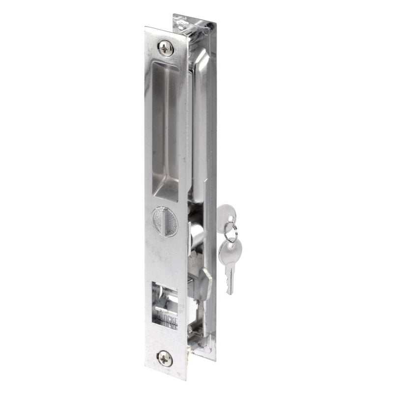 Prime-Line C 1076 Chrome Plated Flush Locking, Keyed, Door Handle Set (Single Pack) 1 Pack