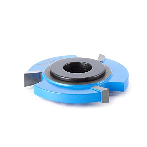 Amana Tool SC672 Carbide Tipped 3-Wing Straight Edge 1-7/8 D x 1/4 CH x 1/2 & 3/4 Bore Shaper Cutter 1-7/8 Dia x 1/4 x 1/2 & 3/4 Bore