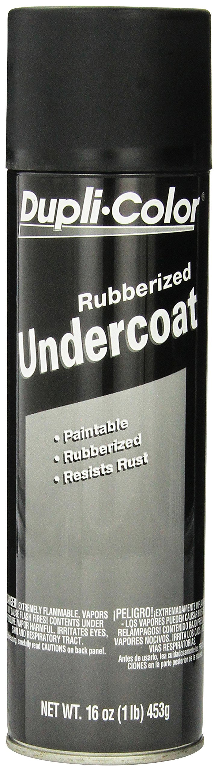 Dupli-Color EUC101A00 Paintable Rubberized Undercoat – Black Automotive Spray Paint - 16 oz Aerosol Can Standard 16 Ounce (Pack of 1)