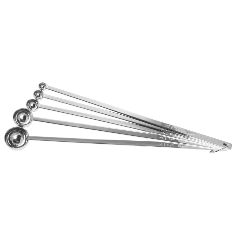 Vollrath S/S 5-Piece Long Handle Measuring Spoon Set, Silver