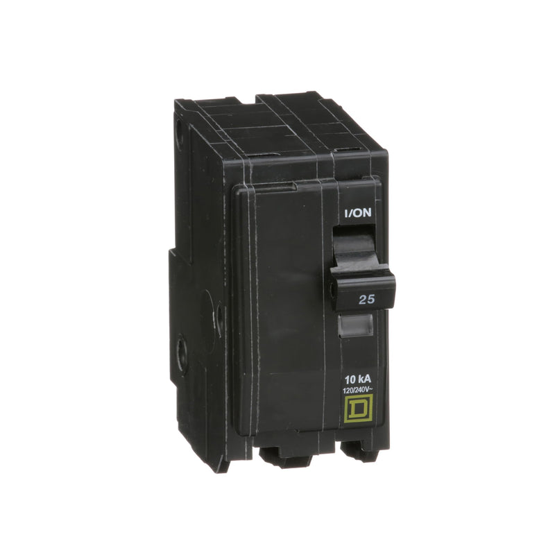 Square D QO225 Circuit Breaker, 25A, 2P, 10Ka, 120/240Vac