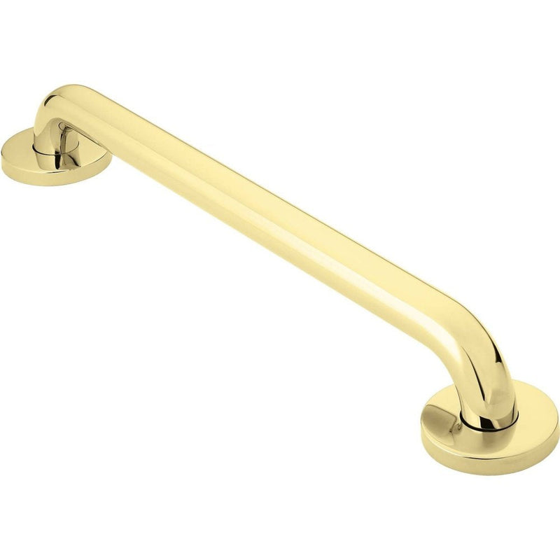Moen Bathroom Polished Brass Safety 24-Inch Shower Grab Bar with Concealed Screws for Handicapped or Elderly Support, R8724PB 24 Inch