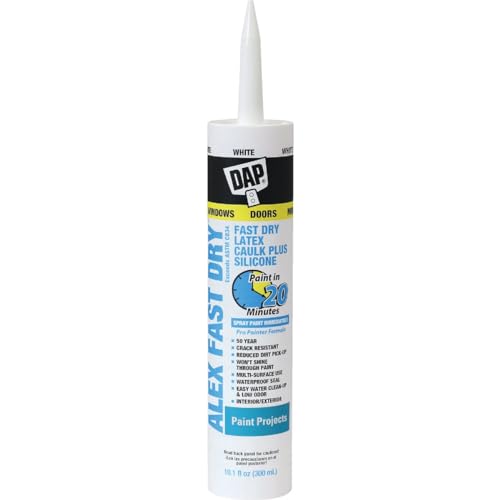Alex Fast Dry Acrylic Latex Plus Silicone Caulk, 10.1 Ounce, (12Pack)