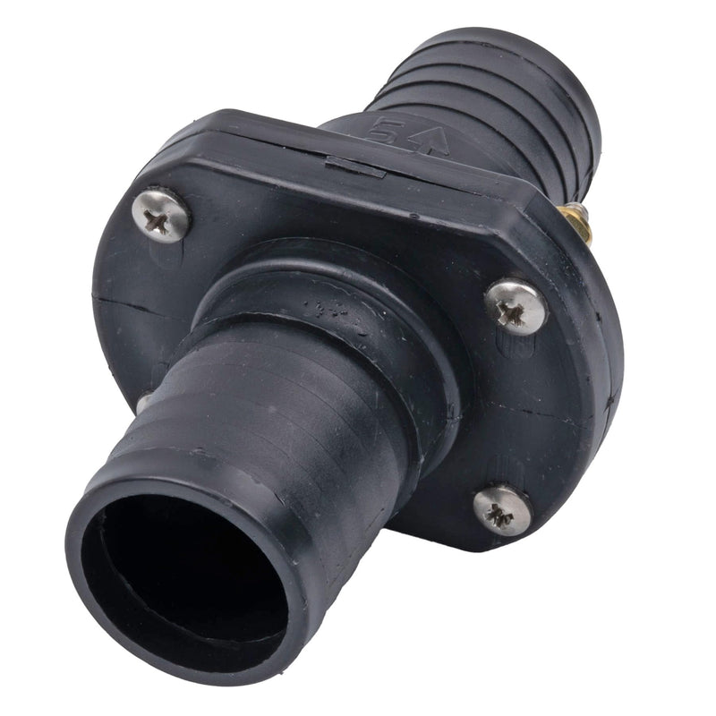 T. H. Marine T-H Marine Double Barb Inline Scupper Check Valve - Fits 1-1/2" Hose, Black