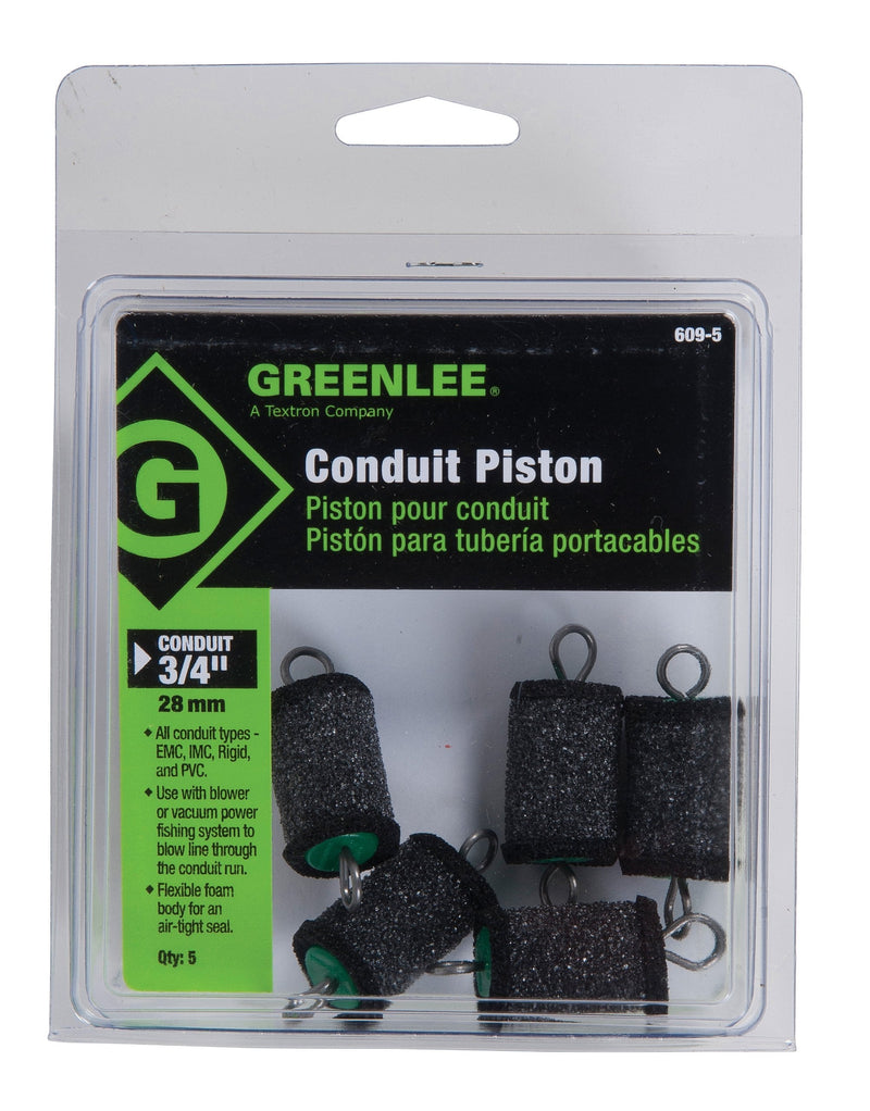 Greenlee 609-5 Piston For 3/4" Conduit, 5 Pack