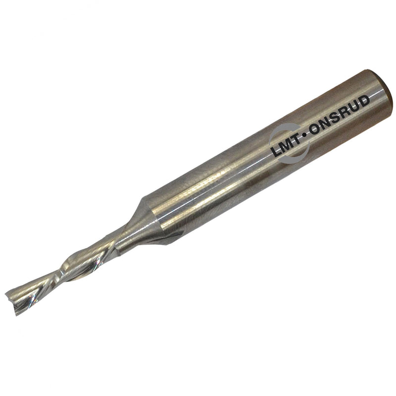 LP 57-240, Solid Carbide, Downcut, 0.125" Cutting Diameter, 0.500" Cutting Length, 0.250" Shank Diameter, 2.000" Overall Length, 2 Flute 1/8 in