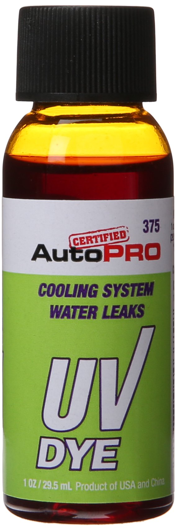 Certified A/C Pro Car Air Conditioner Leak Detector Dye, Leak Detection UV Dye for Cars and Radiators, 1 Oz, InterDynamics Universal Engine Cooling Systems UV Dye