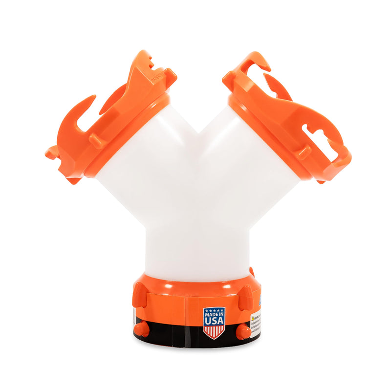 Camco RhinoFLEX Camper/RV Wye Sewer Hose Fitting | Features 360-Degree Swivel Ends & Built-In Gaskets for Odor Tight Connection | Allows for 2 Sewer Hoses to Connect to the Same Dump Station (39812),
