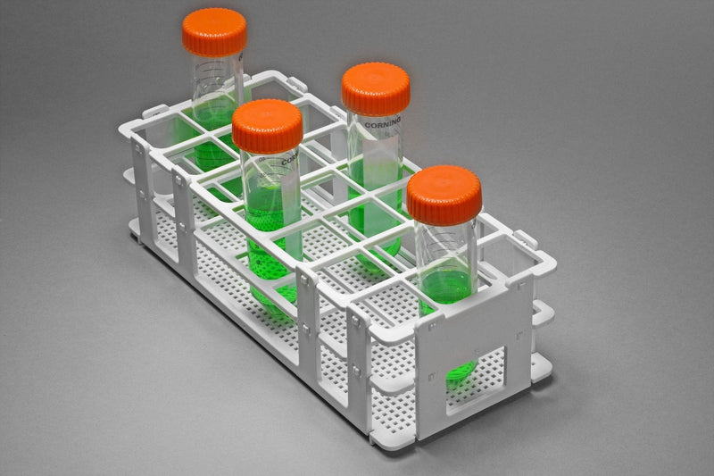 SP Bel-Art No-Wire Test Tube Rack; For 25-30mm Tubes, 21 Places, White (F18745-0004)