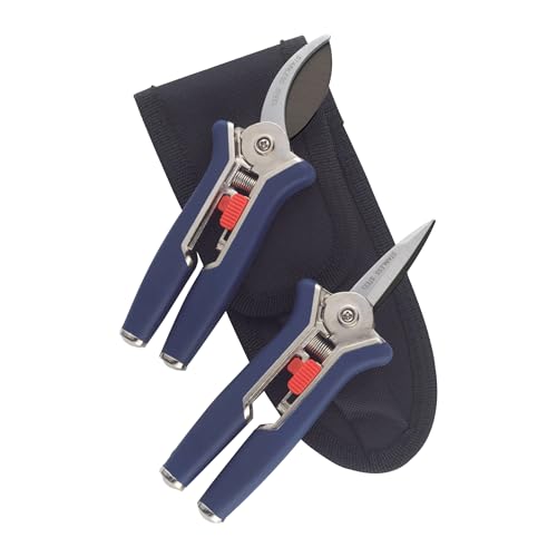 Spear & Jackson Razorsharp Mini Pruner Set for Small Garden Tasks and Bonsai Care, 2 Piece Precision Compact Lightweight Ergonomic Pruning Shears