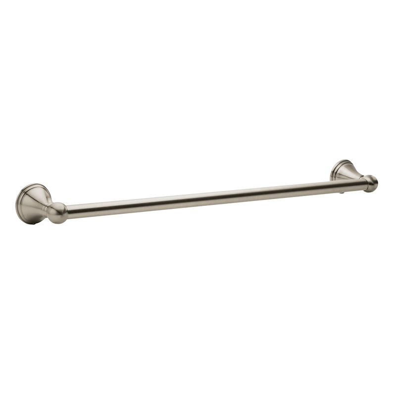 Moen Preston Brushed Nickel 24-Inch Single Wall Mounted Bathroom Towel Bar, DN8424BN 24 Inch 24" Towel Bar