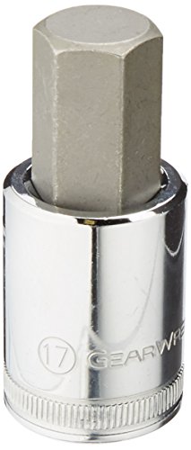 GEARWRENCH 1/2" Drive Hex Bit Socket, 17mm - 80663 17-mm Bit