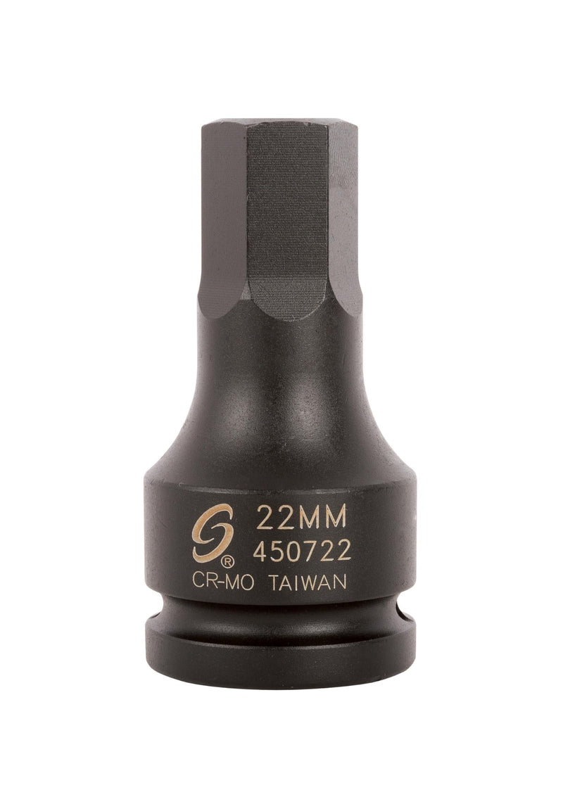 SUNEX TOOLS 450722 3/4-Inch Drive 22-mm Hex Driver Impact Socket