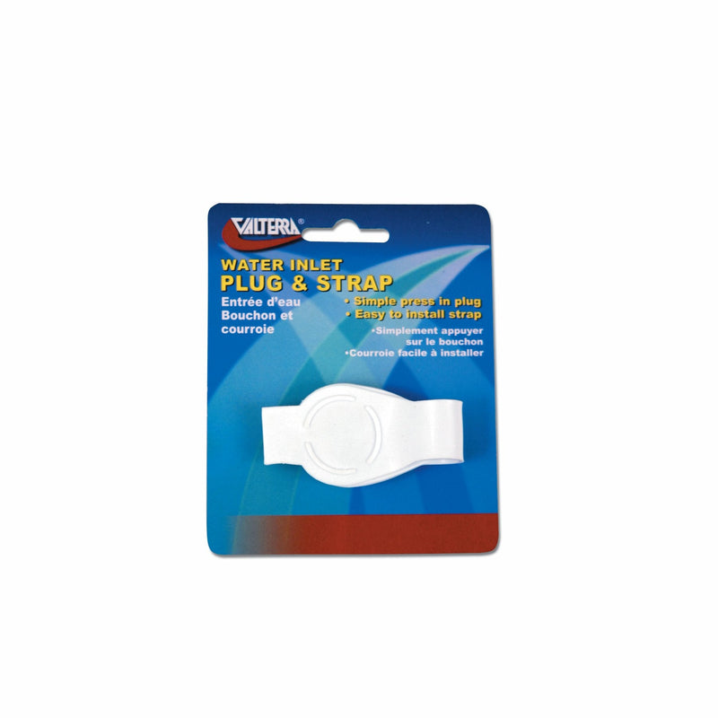 Valterra A0170SVP 3/4" Water Inlet Plug with Strap - White (Carded)