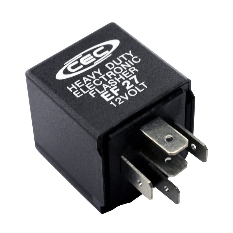 CEC Industries EF27 12V Heavy Duty 5-Pin Electronic Flasher Relay for Incandescent Bulbs (1-Pack)