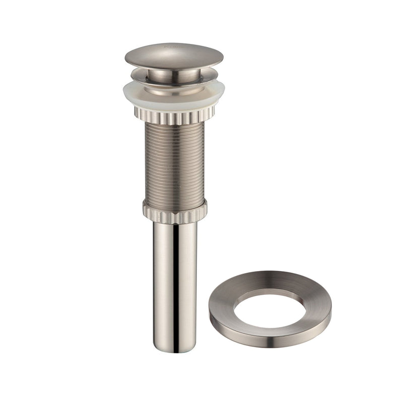 KRAUS Pop-Up Drain and Mounting Ring in Satin Nickel, PU-10-MR-1SN