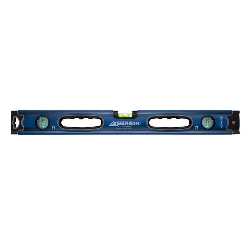 Swanson, BLL24M, 24 Inch Lighted LED Magnetic Box Beam Level with 3 Bubble Vials for 0°/90°/45° Measurements - Pro Series Industrial, Durable, Functional, Versatile 24 inches Magnetic