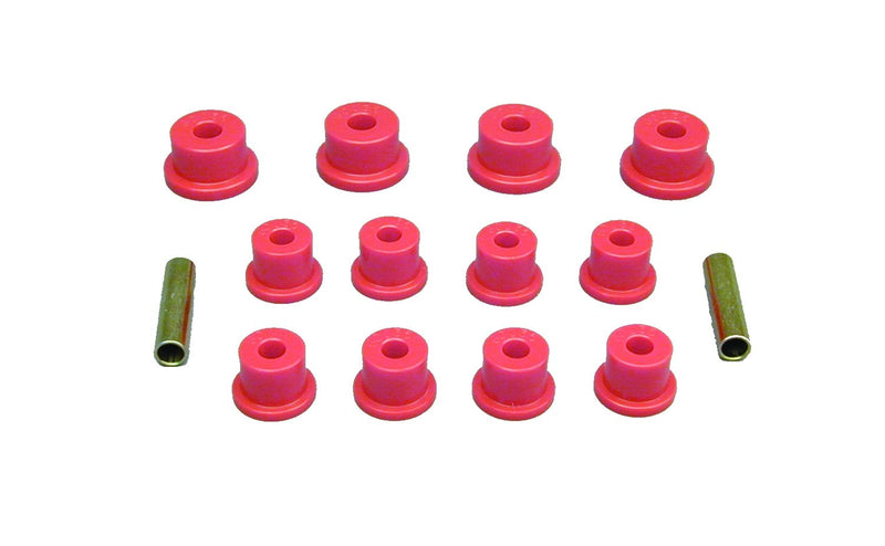 Prothane (17-1001) 85-88 Suzuki Samurai Spring & Shackle Bushings (OEM Shackles) - Red