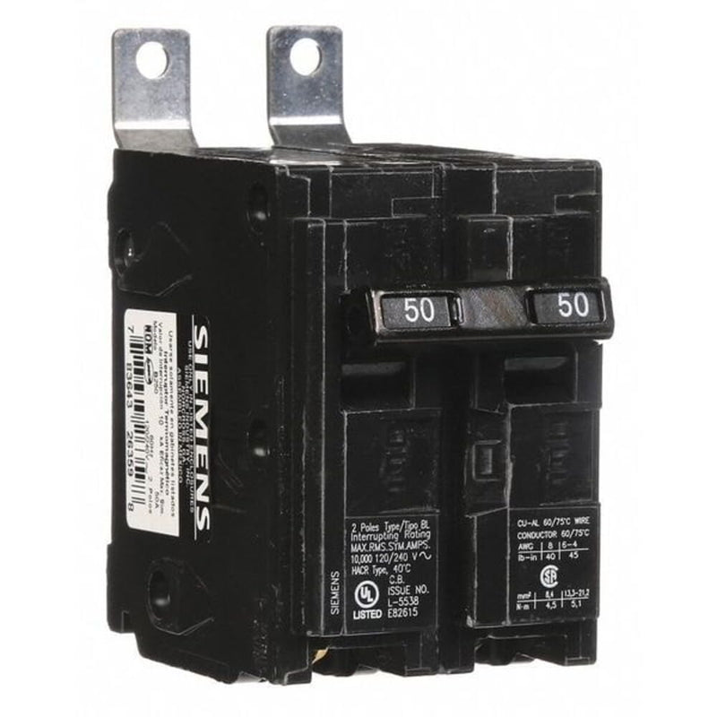 Siemens B250 50-Amp Double Pole 120/240-Volt 10KAIC Bolt in Breaker