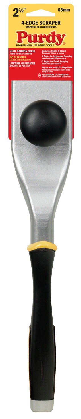 Purdy 144900240 Surface Prep Tools Premium 4-Edge Scraper, 2-1/2 inch , Black 2.5 inch Each