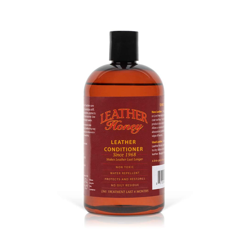 Leather Honey Best Leather Conditioner Since 1968. For Use on Leather Apparel, Furniture, Auto Interiors, Shoes, Bags and Accessories. Non-Toxic and Made in the USA! 16 Fl Oz (Pack of 1)
