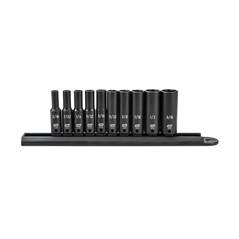 GEARWRENCH 1/4" Drive Deep Impact SAE Socket Set 10 Pc., 6 Point - 84908