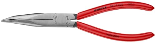 KNIPEX Long Nose 40 Angled Pliers w/out Cut, Red
