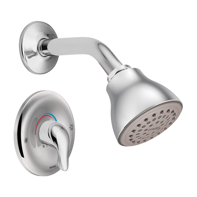 Moen TL182EP Chateau One-Handle Posi-Temp Eco-Performance Shower Trim Kit with Showerhead, Valve Required, Chrome, 1.75 GPM
