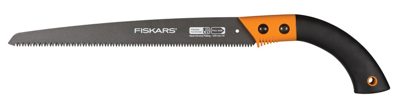 Fiskars 13" Pruning Saw- Fixed Handle - Tree Cutting Saw - Yard and Garden Tools - Black/Orange