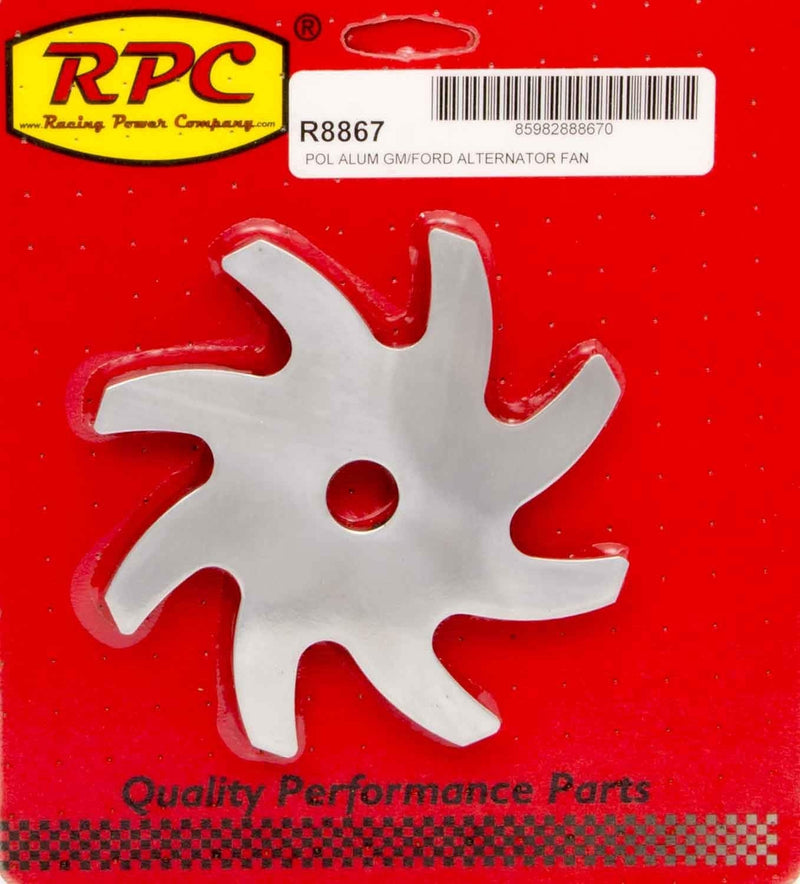 Company R8867 Polished Aluminum Alternator Fan Pulley