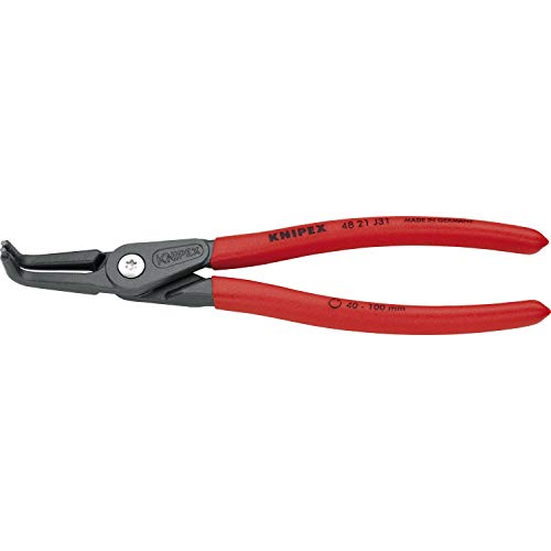 KNIPEX Tools - Precision Circlip Pliers, Internal, 90 Degree Angled, 1 37/64"-3 15/16" Bore Dia. (4821J31), 8.50 8.5-Inch standard packaging