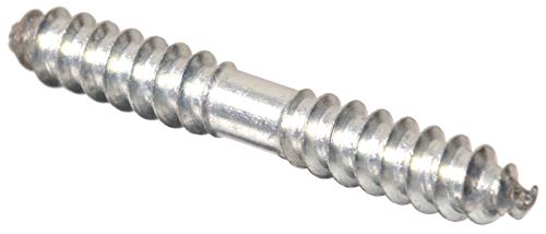 Hillman Zinc-Plated Carbon Steel Double-End Dowel Screws 1/4 x 2-Inch
