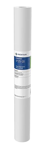Pentair Pentek P25-20 Sediment Water Filter, 20-Inch, Whole House Spun-Bonded Polypropylene Replacement Cartridge, 20" x 2.5", 25 Micron, White, 1 Count (Pack of 1)