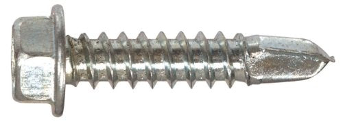 The Hillman Group 47219 12-14 x 1-Inch Hex Washer Head Self Drilling Screw, zinc