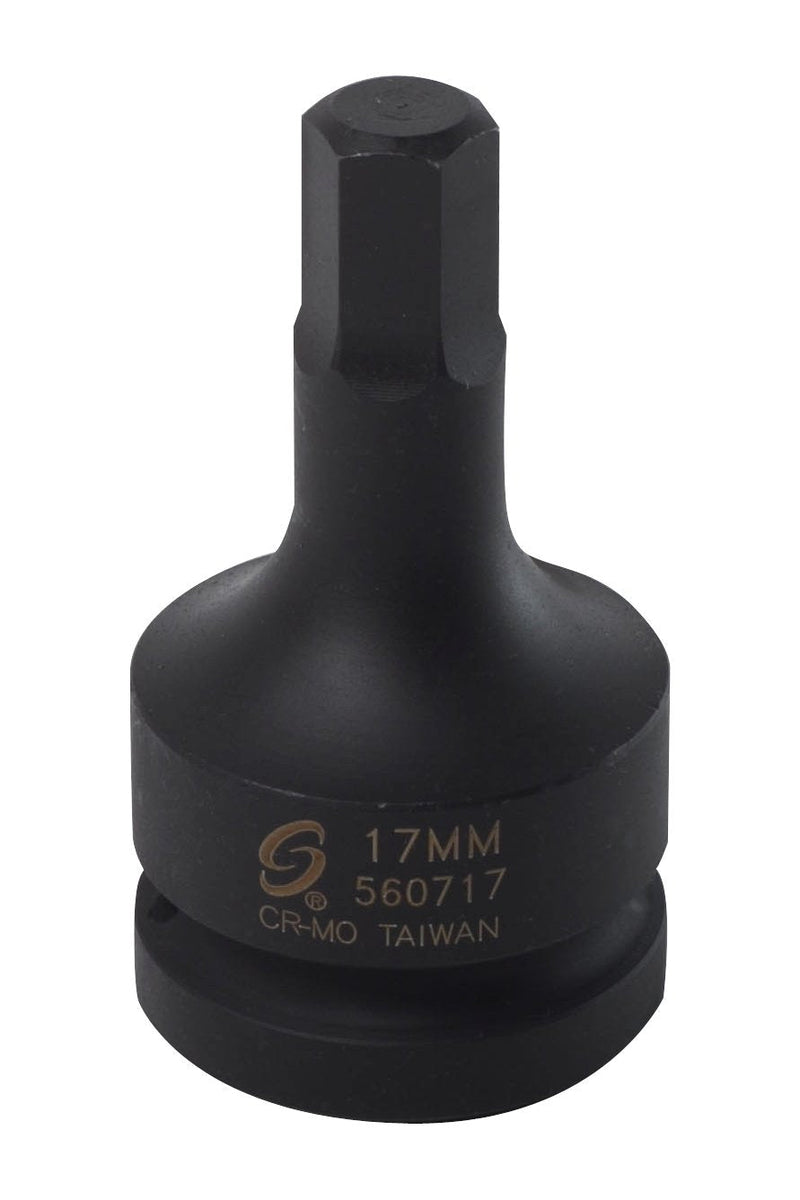SUNEX TOOLS 560717 1-Inch Drive 17mm Hex Driver Socket