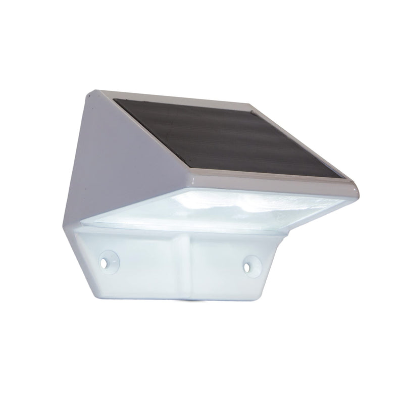 Classy Caps Solar Deck & Wall Lights, Model SL179, White - High Performance, Energy Efficient, Weather-Resistant, Durable Cast Aluminum, Outdoor Solar Lights, Durable Design, Easy Installation 3.5 x 2.5 x 3