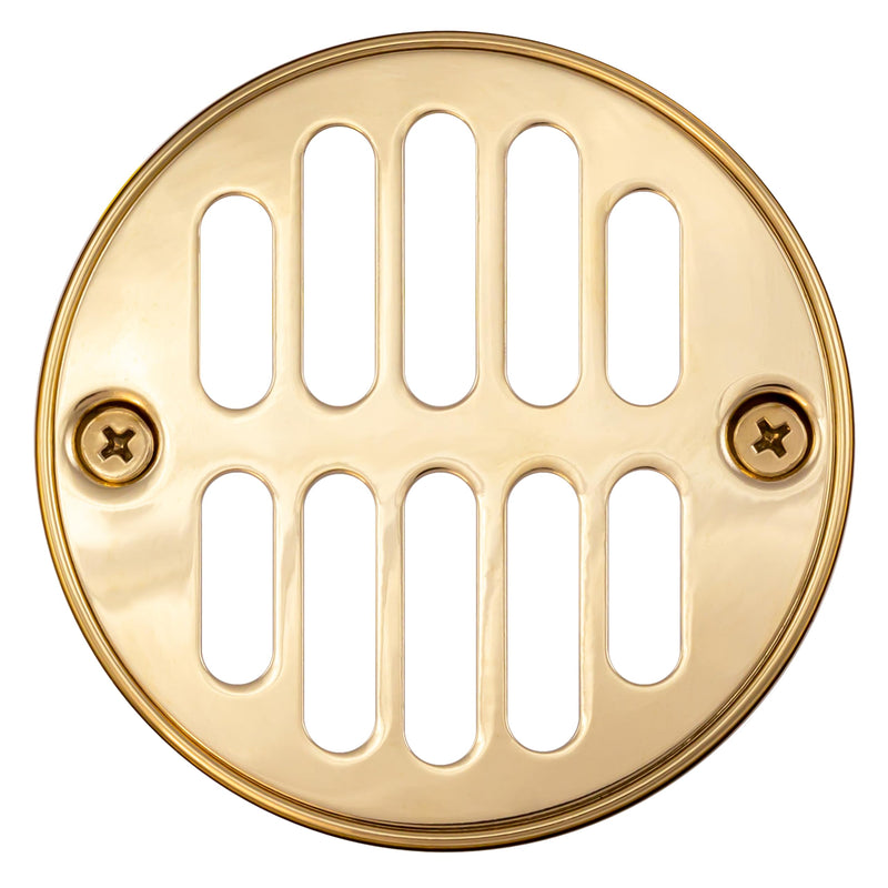 Westbrass Shower Strainer Set with Screws, Grill and Crown, Polished Brass, D312-03