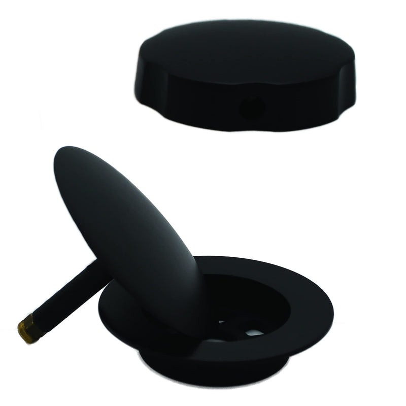 Westbrass European Style Trim for Cable Drive Bath Waste, Matte Black, D50TE-62 1 Pack
